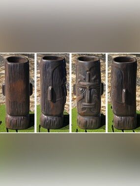 EUC Kon Tiki Collectible Mug Tiki Farm 2017 Rare Ltd Edition Iron Oxide Brown